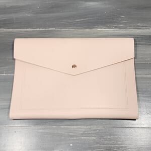 Glass Ladder Co Megan Portfolio Clutch Blush Pink Vegan Leather‎